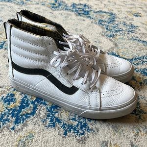 Vans SK8-Hi Slim Zip White Leather